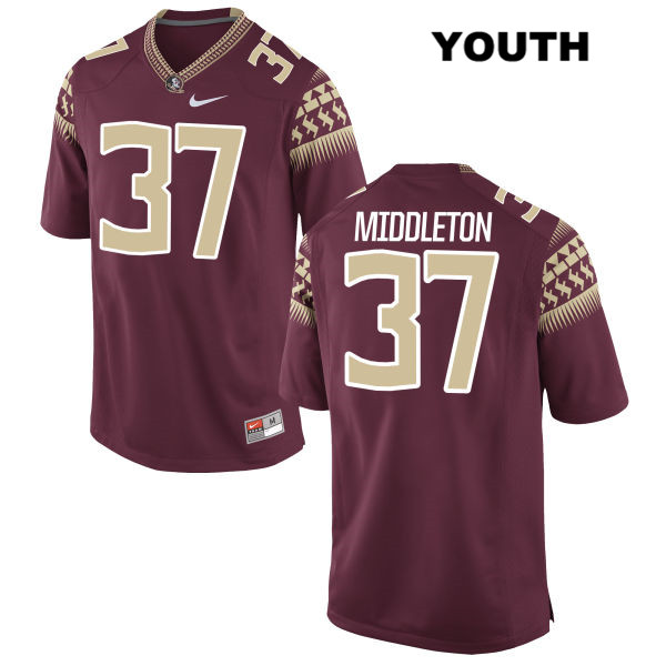 Youth NCAA Nike Florida State Seminoles #37 Blaik Middleton College Red Stitched Authentic Football Jersey QYI6169PH